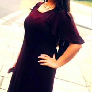 Wine velvet gown
